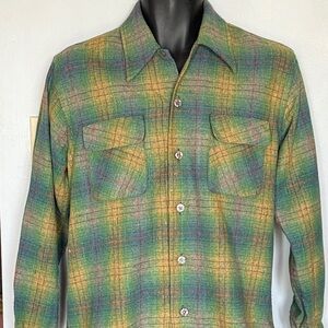 Vibrant Plaid Button-Up Shirt